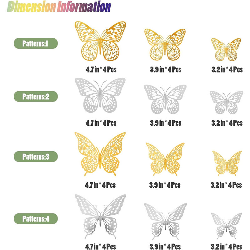 Cowes Insects Wall Decal, Gold/Silver