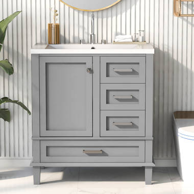 Saving Beachcrest Bathroom Krug Single Ceramic Home Water Reviews with Vanity Mirror, & Faucet Wayfair and 30\