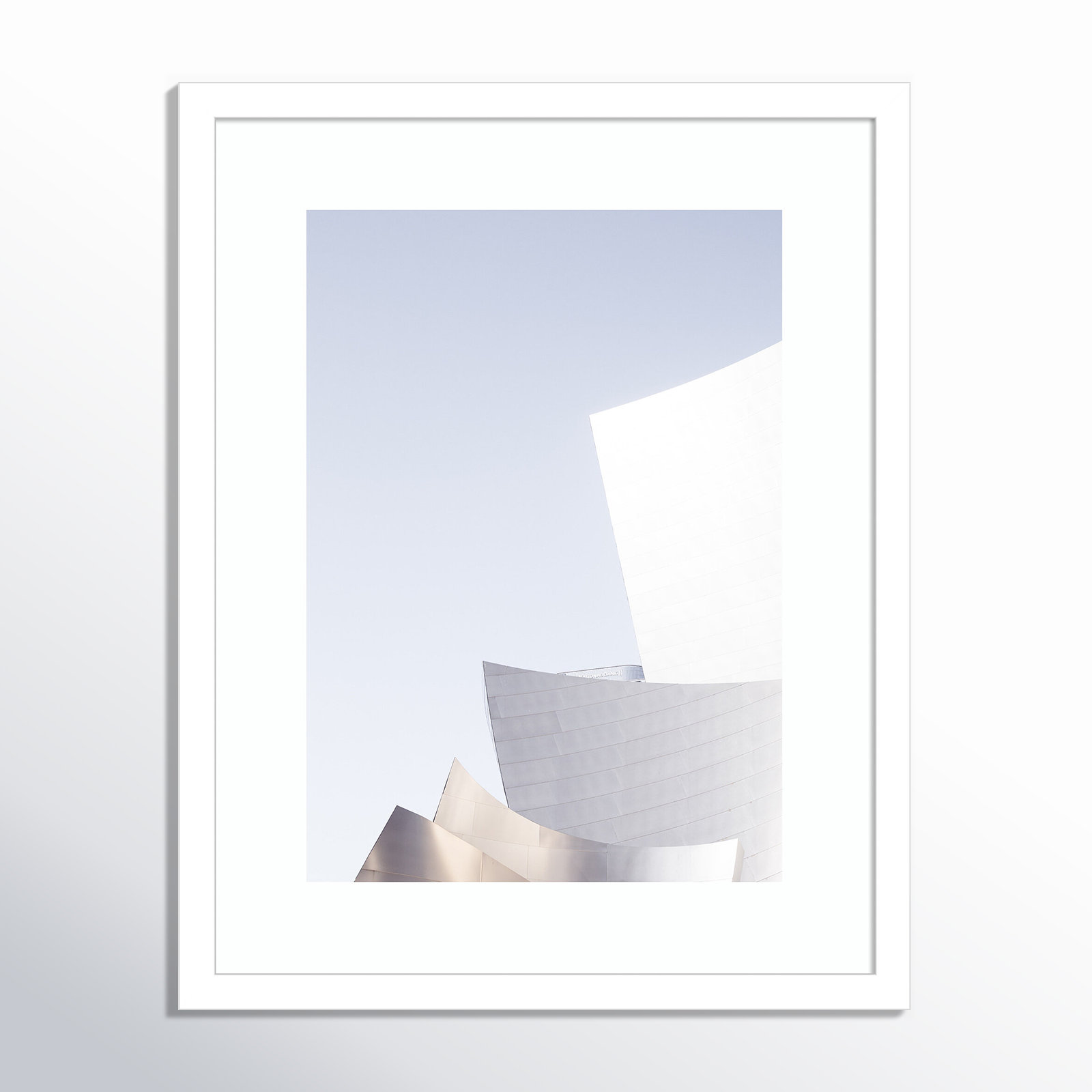 Contemporary City Photo Print, White Framed, 19.38" H x 15.38" W x 0.875" D