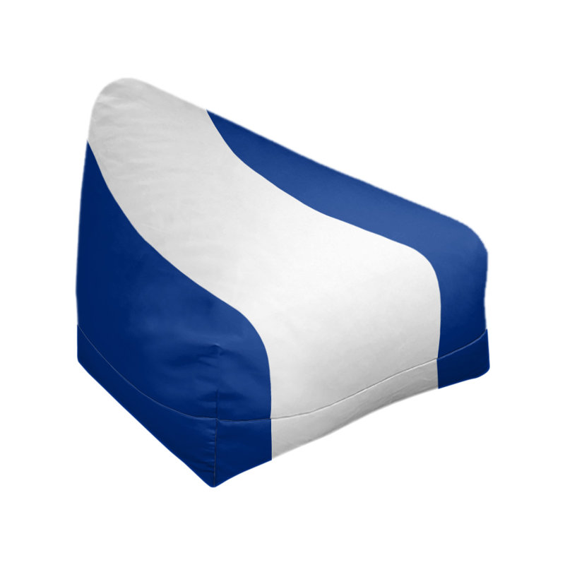 Bean Bag Cover, 42" H x 38" W x 2" D, Royal Blue/White