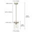  Luminaire suspendu en verre martelé pour îlot de cuisine à 1 lumière de 5,1 po Levona-2093637693-2112364380