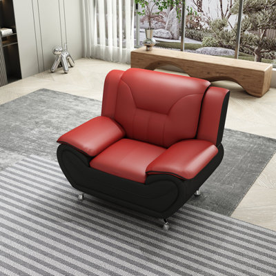 Daeshaun Faux Leather Club Chair
