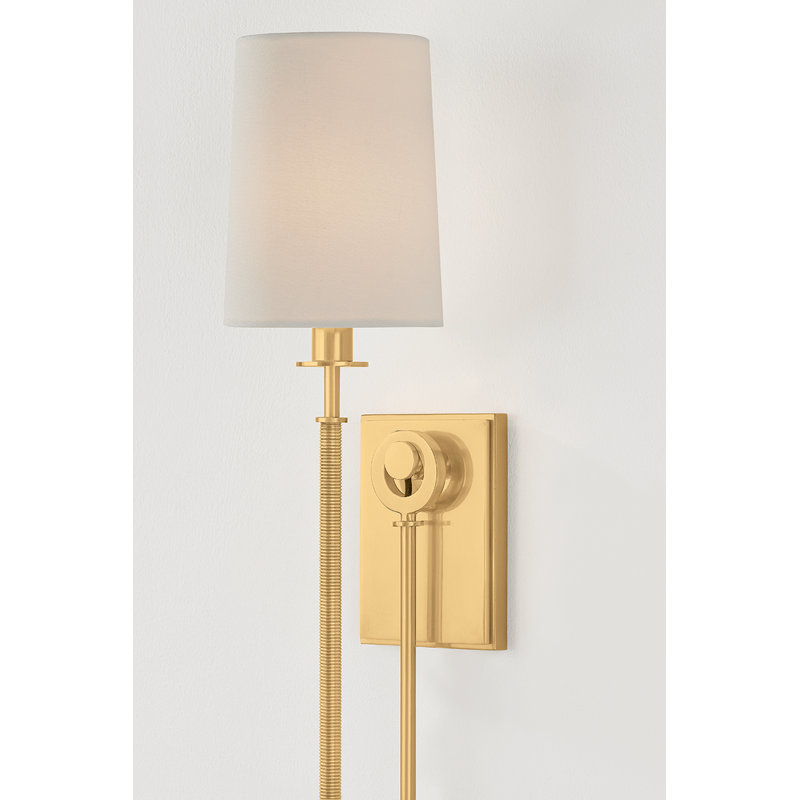 Glenmont Wall Sconce in Aged Brass, Gold