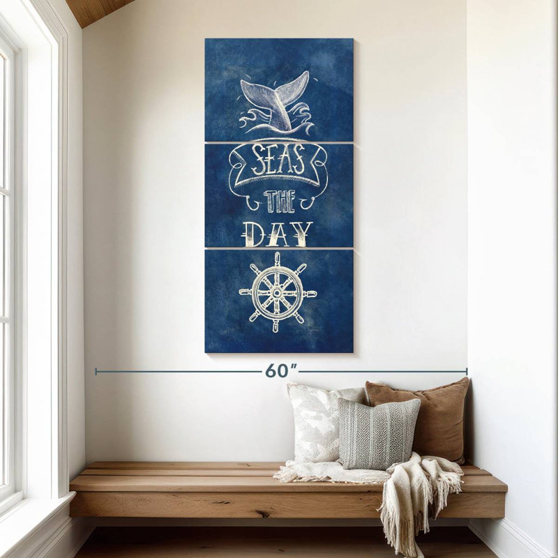 La mer bleue le jour, H 52 po x l 24 po