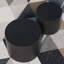 Ensemble de 2 tables basses emboîtables, panneau de fibres à densité moyenne avec placage de bois, aucun assemblage requis