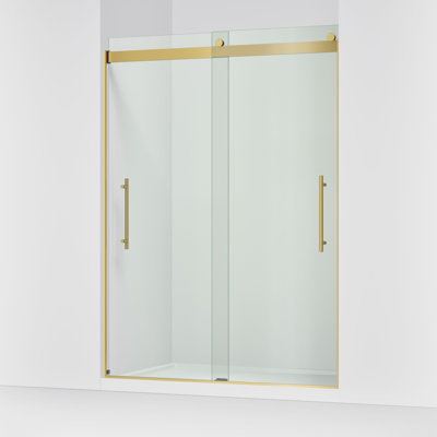Levity Plus Less Sliding Shower Door, 81-5/8" H x 56-5/8 - 59-5/8" W, With 3/8" Thick Crystal Clear Glass