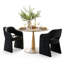 Ensemble de table et de chaises pour 2 personnes avec table ronde et 2 fauteuils en tissu rembourrés-29282306