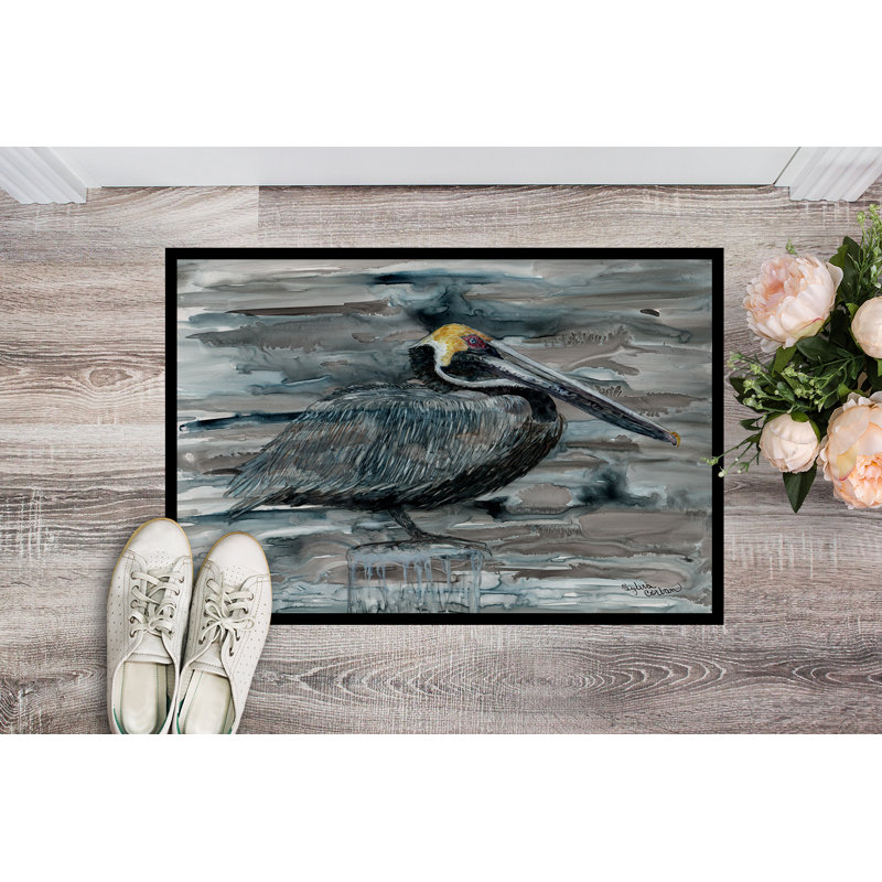 Tapis d'extérieur antidérapant Haya Pelican, Rectangle 2 pi x 3 pi