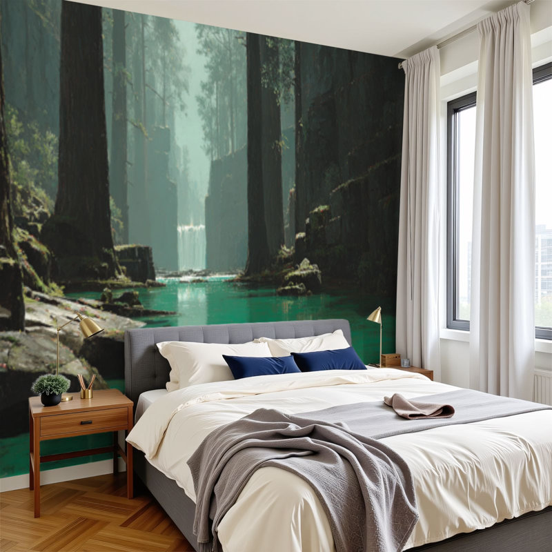Papier peint adhésif auto-adhésif moderne pour la chambre à coucher Peel and Stick L 100 po x l 144 po