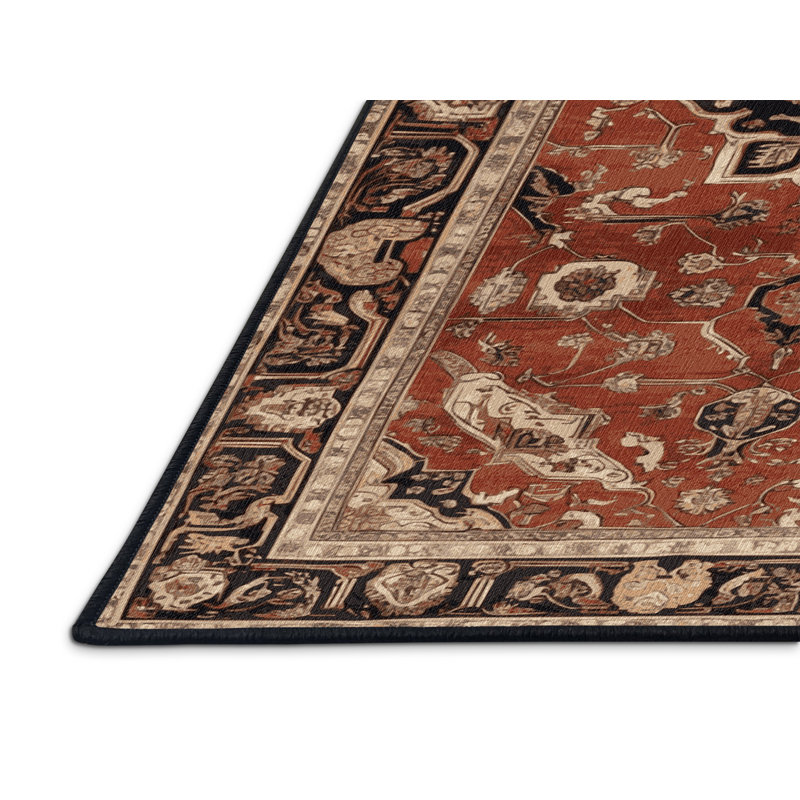 Tapis brun lavable à la machine, Rectangulaire 2 pi x 3 pi