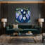 «Fruit Grape Moon Drops», art mural sur toile bleue-1879576275