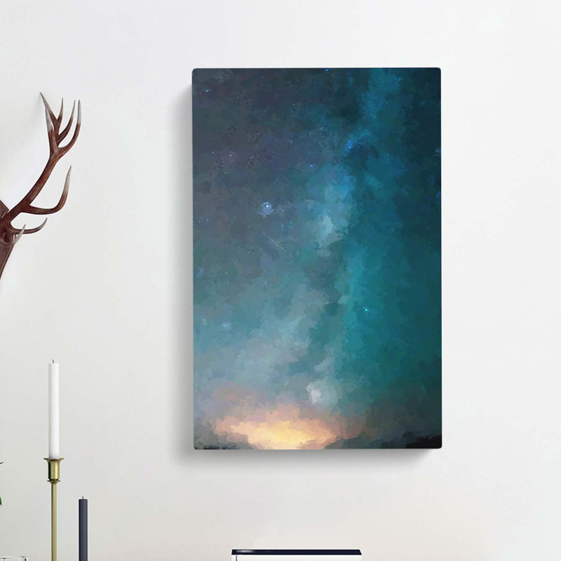 Shooting Stars Over Iceland In Abstract - Wrapped Canvas, 60cm H x 40cm W x 3cm D