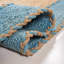 Tapis bleu / brun en jute et coton tissés à la main Trogdon-11924418
