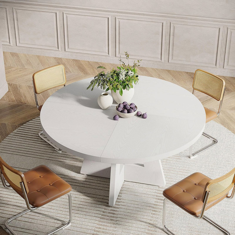 Table de salle à manger de 47 po Farmhouse, Blanc