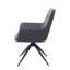 Chaise avec accoudoirs en tissu gris Hester (ensemble de 2)