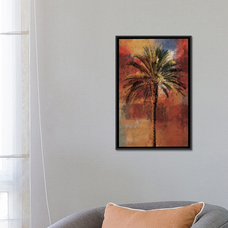 « mustique i », impression sur toile, H 26 po x l 18 po x P 1,5 po, Toile avec cadre noir, Pas de tapis