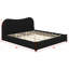 Lit plateforme tapissier à profil bas avec pieds en bois-623610219-623610214