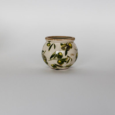 Round With Olive Pattern Vase