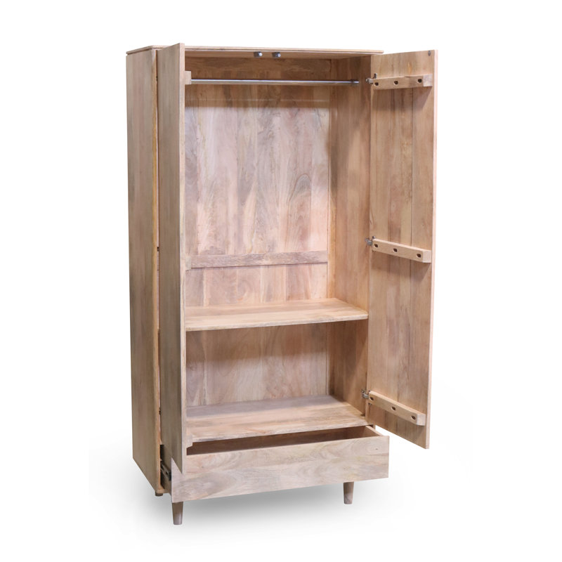 Maxton 2 Door Solid Wood Wardrobe