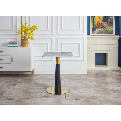 Odum Marble Top Metal Base Dining Table