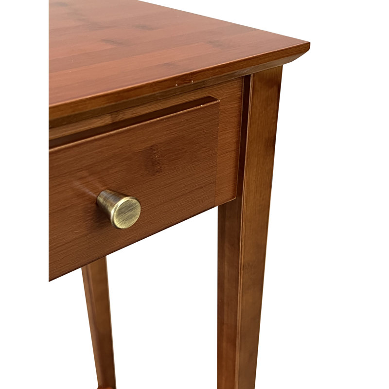 Table de bout en bois massif avec rangement Amreece, Acajou