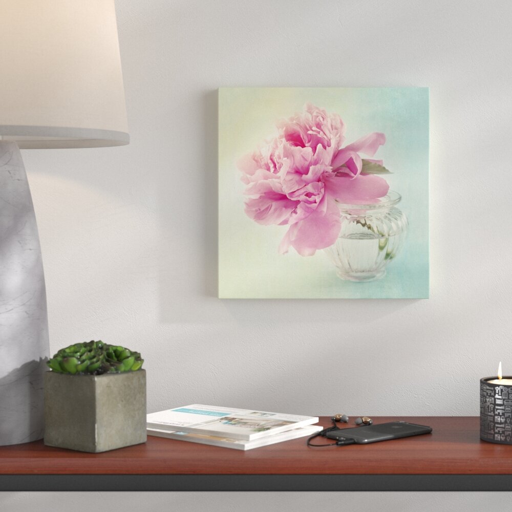 Glasbild Sweet Peony II, Kunstdruck