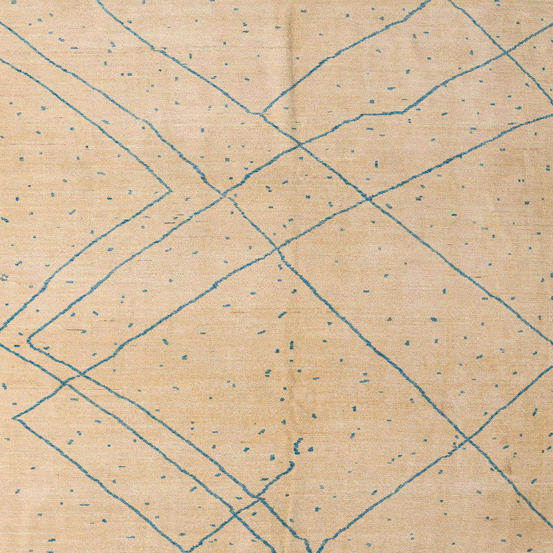 Tapis décoratif multicolore à motif abstrait, Carré 6 pi