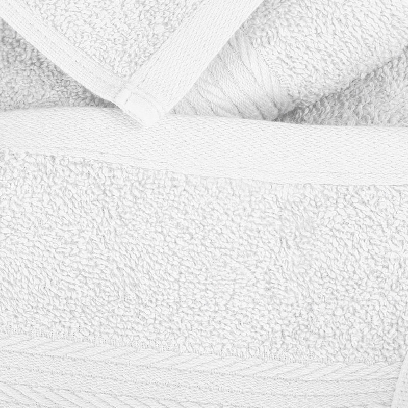 Gant de toilette 100% coton 12 x 12 pouces très absorbant, Blanc