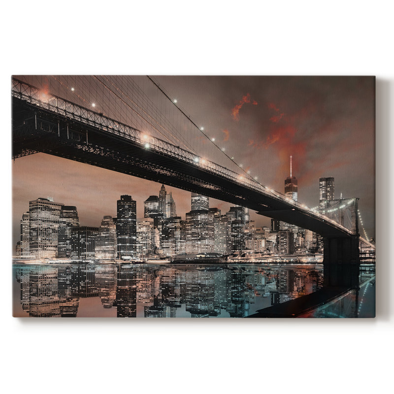 Réflexion de New York - Cavas enveloppés de galerie, 8 x 12