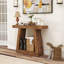 42" Farmhouse Console Table, 2-Tier Entryway Table with Storage and Thickened Tabletop for Hallway, Living Room, Entrance, Behind Couch, Dark Brown