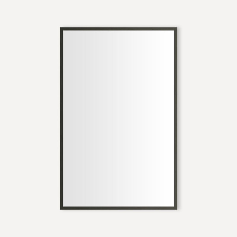 Thin Framed Metal Cabinet, Iron Black, Electric, 30" H x 19.25" W