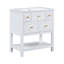 Ensemble de meuble-lavabo simple 30 po avec 5 tiroirs, ensemble de meuble-lavabo autoportant avec cadre en bois massif 30 po-107087877