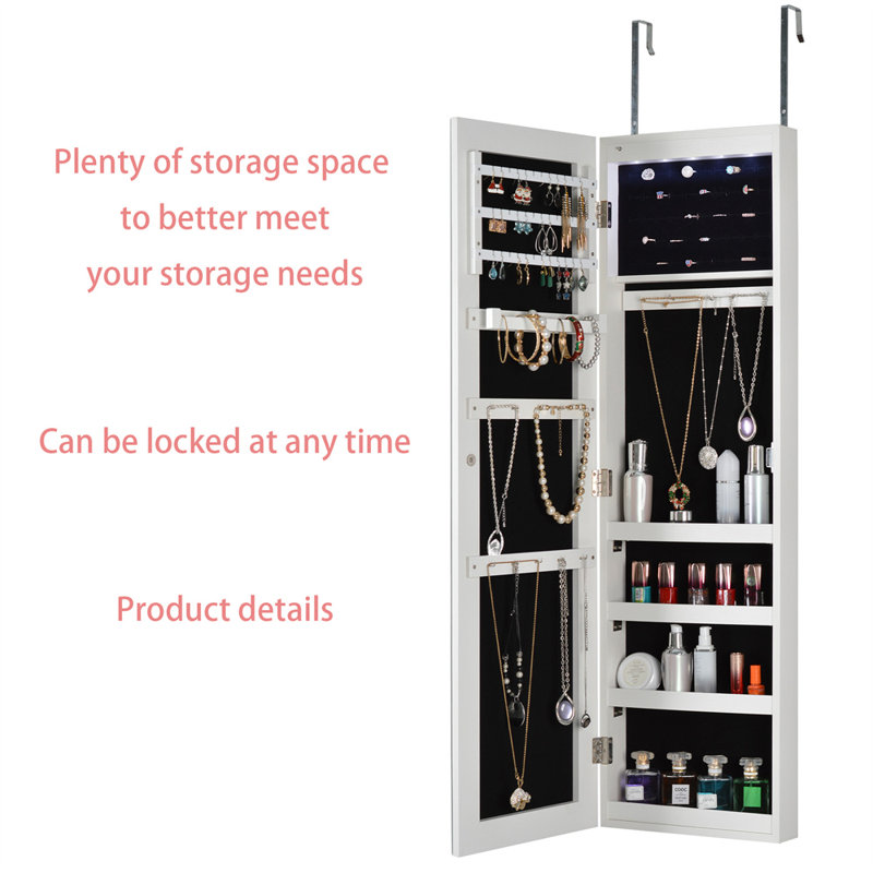 Clarese 14.44'' Wide Over-the-Door Jewelry Armoire