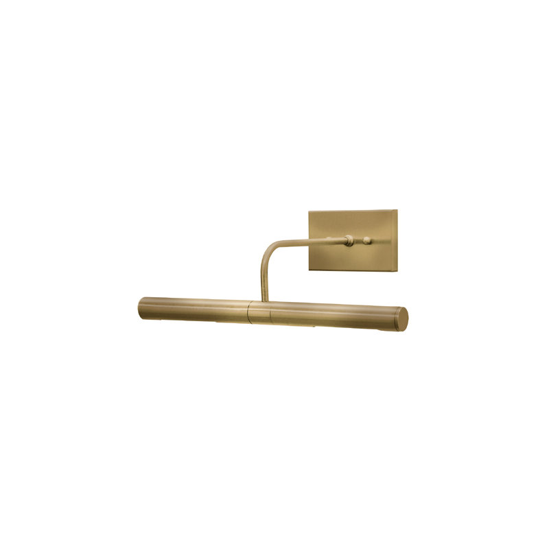 Wall Mounted Picture Light, 4.75" H x 14" W x 7.5" D, Antique Brass