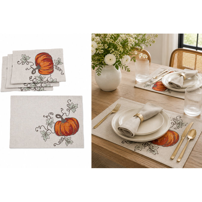 Récapitulatif de chute de 20 po à broderies flora citrouille Troyer