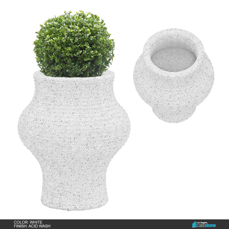 Asta Planter, White Acid Wash