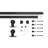 Sliding Metal Frame Glass Barn Door With Handle And Installation Hardware Kit-87407435