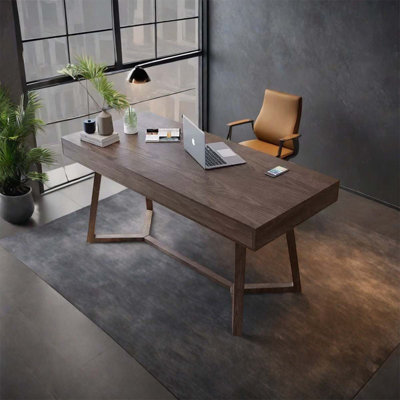 Bureau d'ordinateur en bois massif