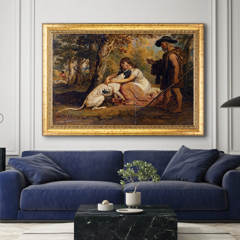 Custom Framed Masterpiece " Measure For Measure, Or The Biter Bit " by James Ward, 28x40 INNER SIZE, Toile avec cadre