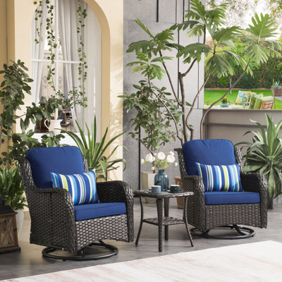 Guillen 2 - Person Patio Conversation Set with Cushions