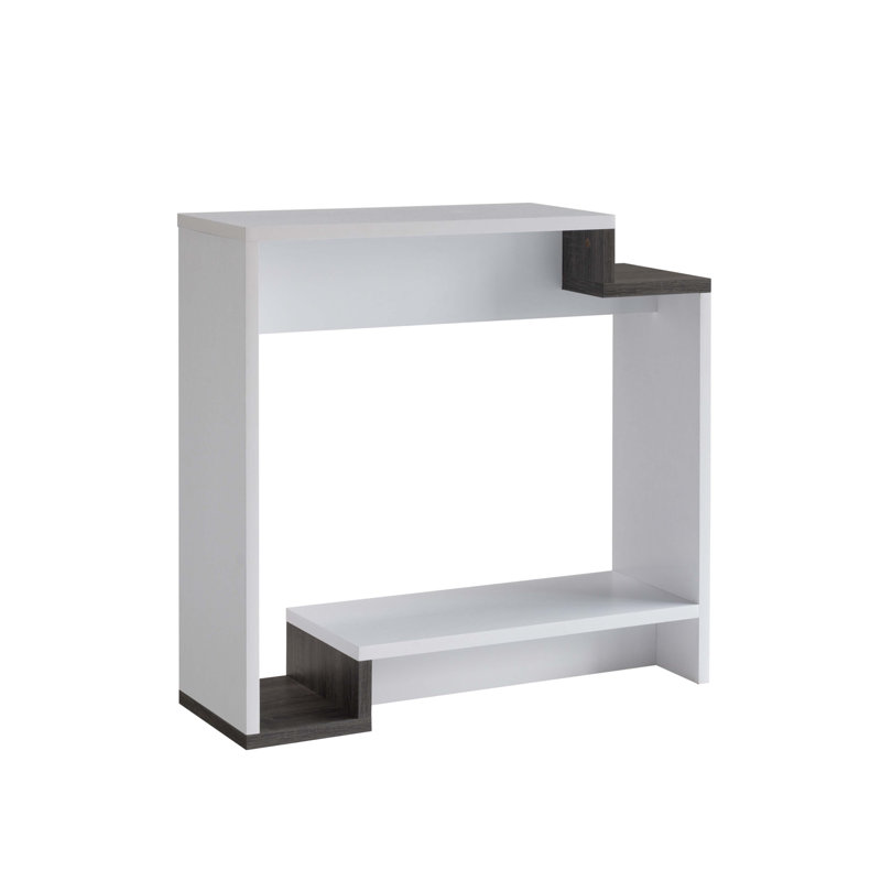 Contemporary Console Table With Two Open Shelves