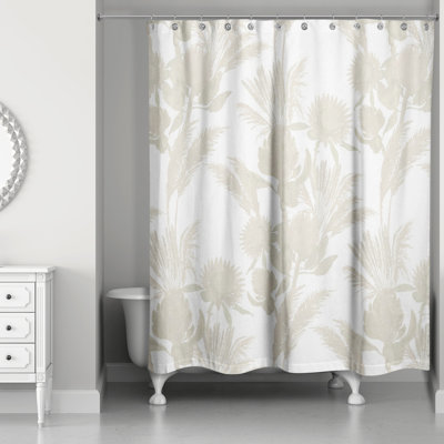 Rideau de douche simple en polyester Mizelle