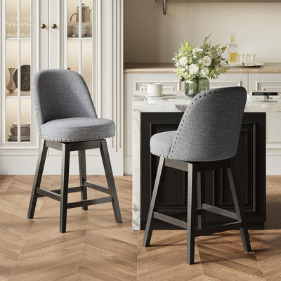 Ensemble de tabourets de bar à hauteur de comptoir Mid-Century