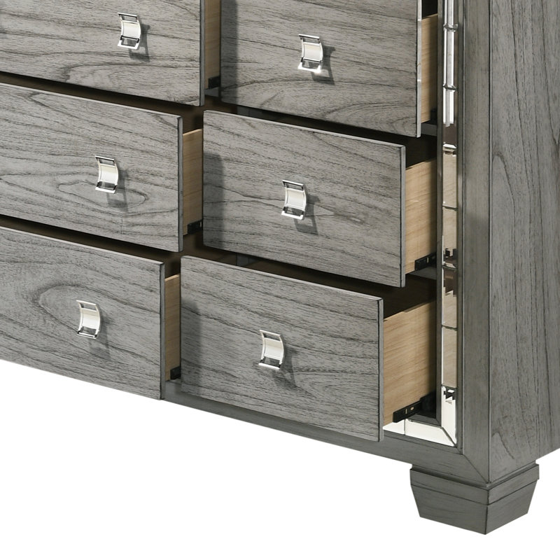 Commode en bois avec 9 tiroirs Alessandro