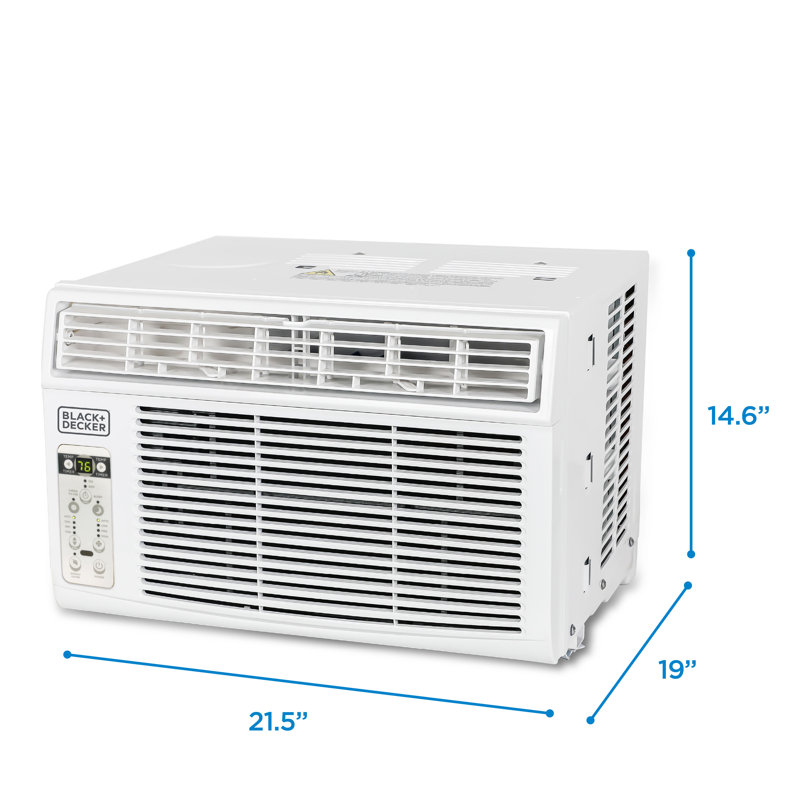 Climatiseur de fenêtre de la série BDWT6, 14 300 BTU, climatiseur de fenêtre noir et blanc refroidisseur jusqu'à 700 pieds carrés, climatiseur de fenêtre avec télécommande, blanc