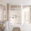 Porte de douche encadrée avec verre transparent l 48 po x H 76 po Ennis-101281847