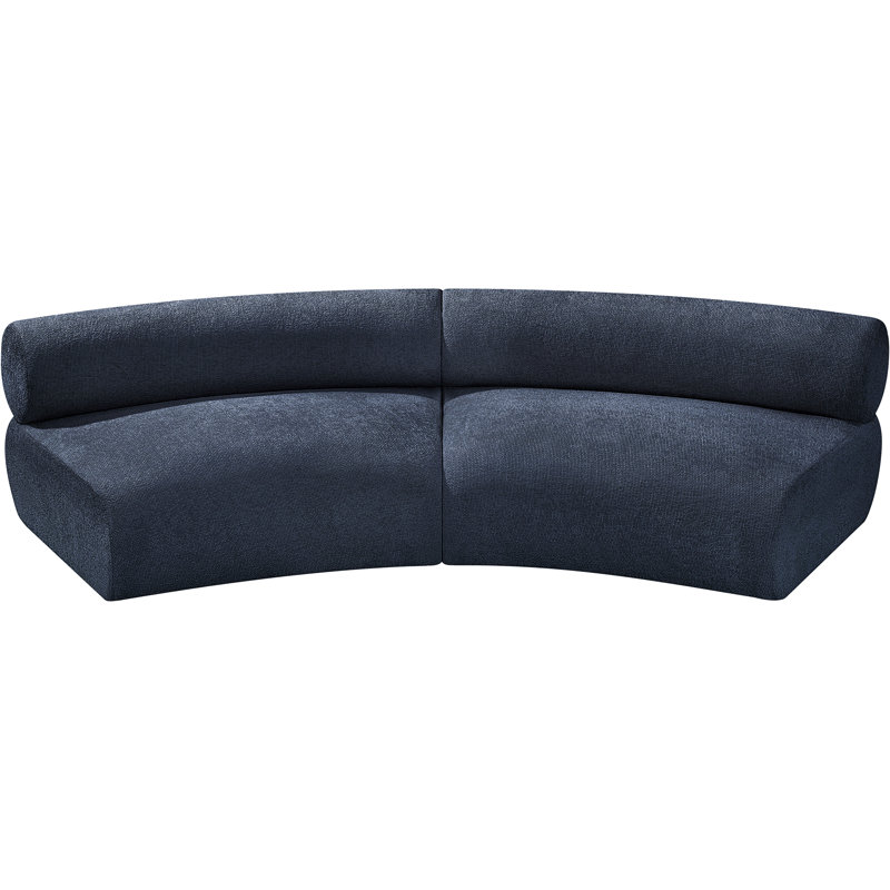 Canapé modulaire rembourré 108 po Bale, Tissu chenille bleu marine