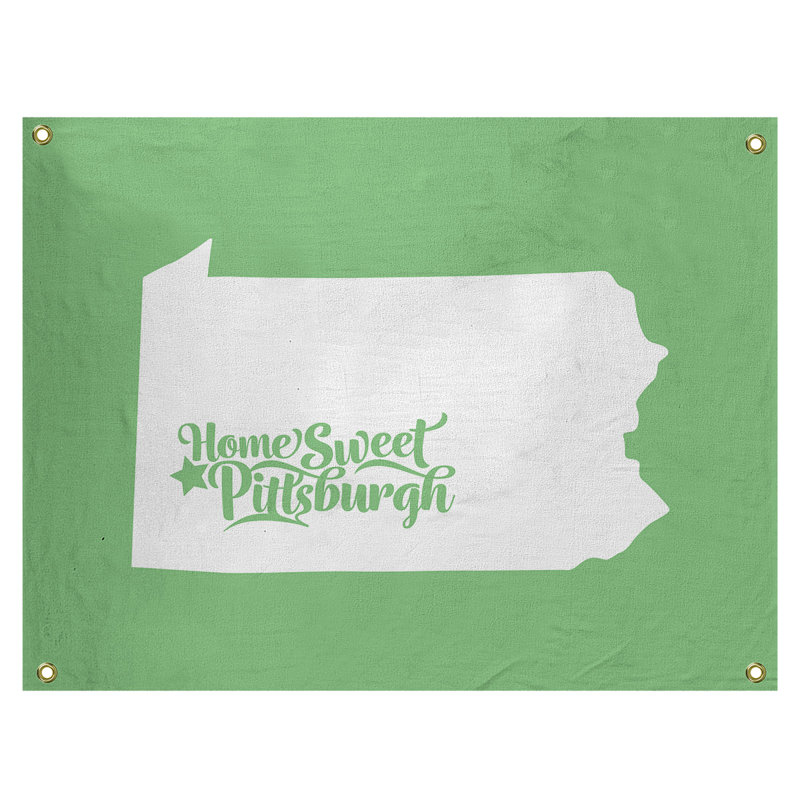 Tapisserie murale pittsburgh pennsylvanie, H 26 po x l 36 po, Vert