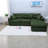 Compression Sectionals Corduroy L Shaped Modern Sofa For Home Living