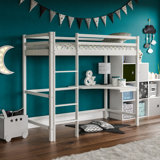 Muskoka Single (3') Bed Frames High Sleeper Loft Bed with Built-in-Desk